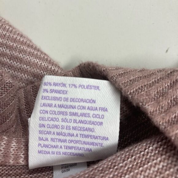 STARS ABOVE, Size Medium, Lavender/Beige Long Sleeve striped dress - Picture 7 of 9